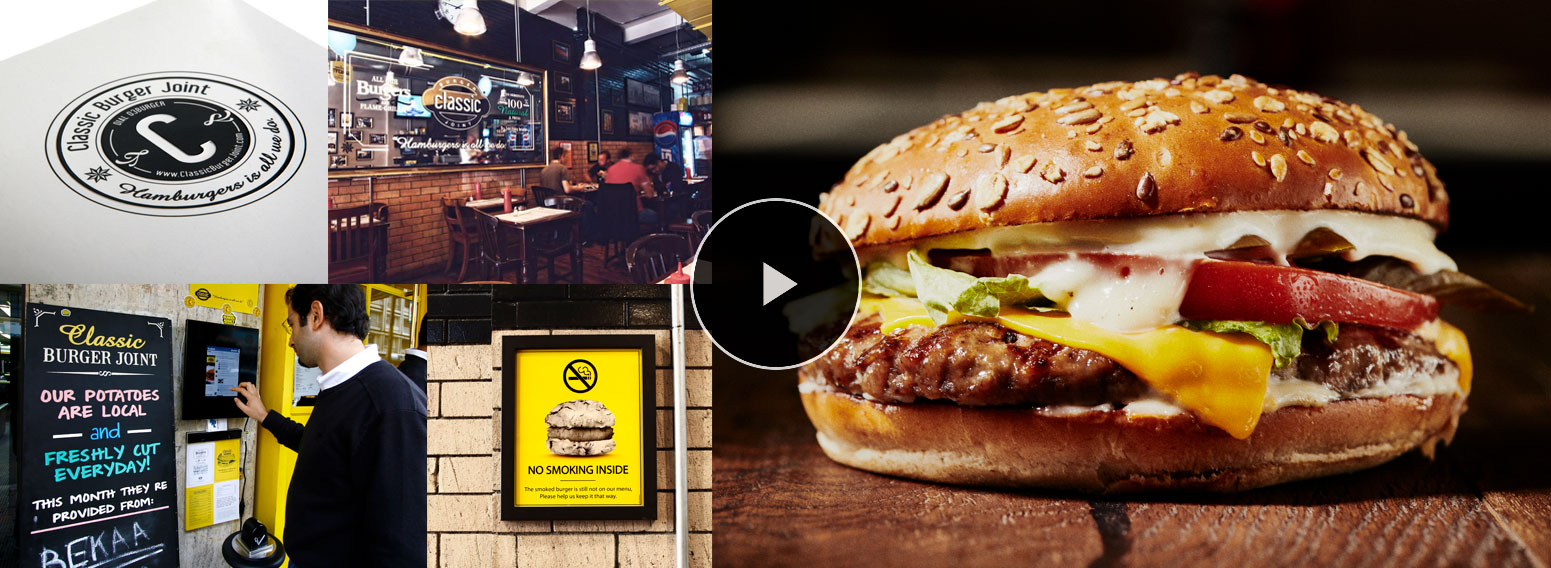 Classic Burger Joint – Concept Development, Brand Identity Creation, Marketing & Communication
